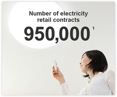Number of electricity retail contracts 950,000 1