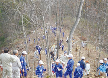 Tree planting in Nikko Ryuju Forest (Nanyo City, Yamagata Prefecture)